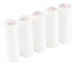 Ackermann Universal N�hgarn St�rke 120 - 5x 200 m, Farbe 0700 wei�