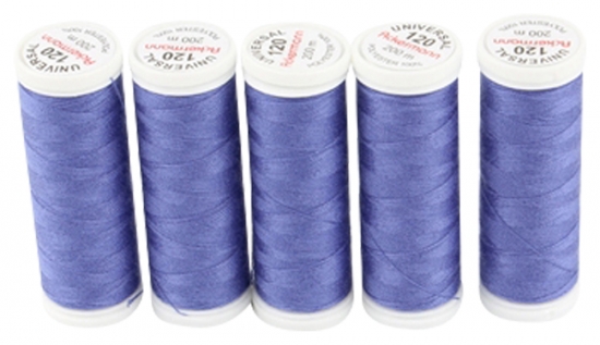 Ackermann Universal N�hgarn St�rke 120 - 5x 200 m, Farbe 0735 violettblau