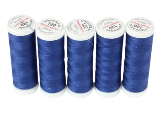 Ackermann Universal N�hgarn St�rke 120 - 5x 200 m, Farbe 0737 dunkelblau