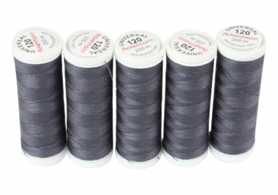 Ackermann Universal N�hgarn St�rke 120 - 5x 200 m, Farbe 0787 dunkles violettgrau