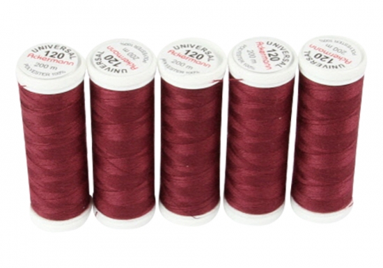 Ackermann Universal N�hgarn St�rke 120 - 5x 200 m, Farbe 0827 pflaumenbordeaux