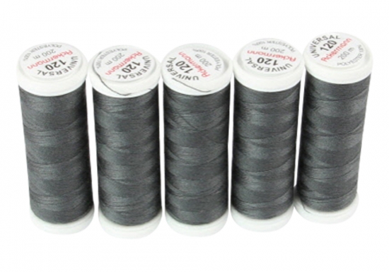 Ackermann Universal N�hgarn St�rke 120 - 5x 200 m, Farbe 0847 dunkelgrau