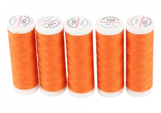 Ackermann Universal N�hgarn St�rke 120 - 5x 200 m, Farbe 0920 orange