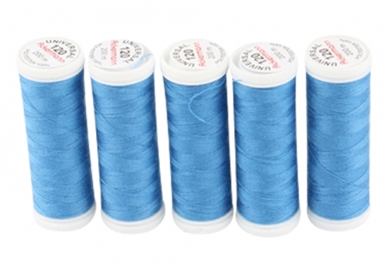 Ackermann Universal N�hgarn St�rke 120 - 5x 200 m, Farbe 7274 azurblau
