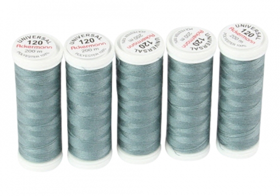 Ackermann Universal N�hgarn St�rke 120 - 5x 200 m, Farbe 7811 graumarine