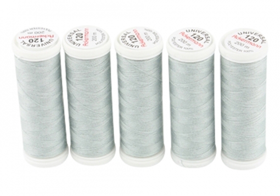 Ackermann Universal N�hgarn St�rke 120 - 5x 200 m, Farbe 7801 hellgrau