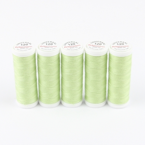 Ackermann Universal N�hgarn St�rke 120 - 5x 200 m, Farbe 0742 hellgr�n
