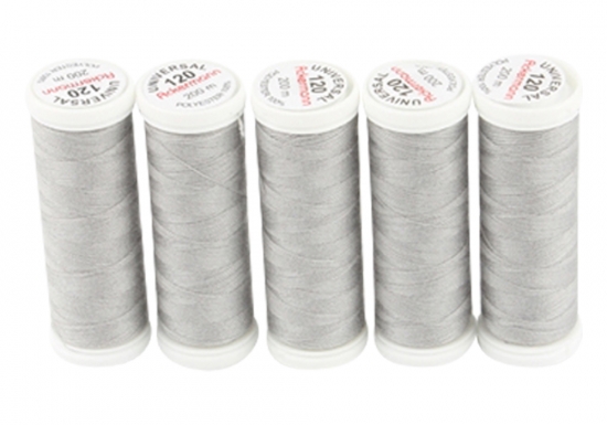 Ackermann Universal N�hgarn St�rke 120 - 5x 200 m, Farbe 0784 hellgrau